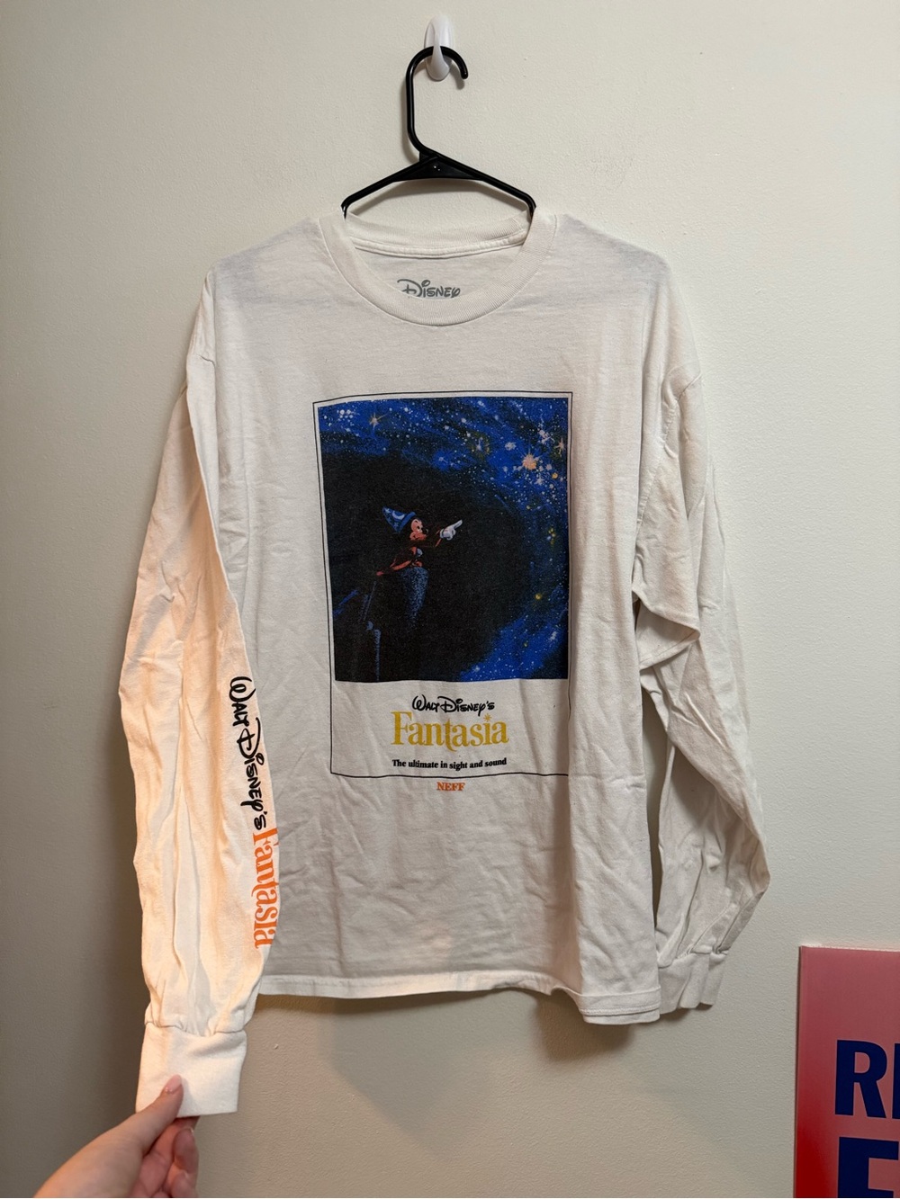 Neff White Fantasia Graphic Long Sleeve Tee